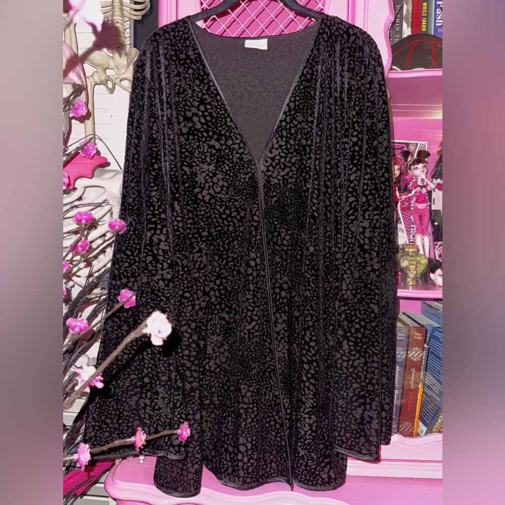 Jaclyn Smith velvet burnout cardigan